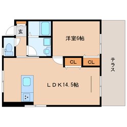 高の原駅 バス5分  左京４丁目下車：停歩1分 1階の物件間取画像